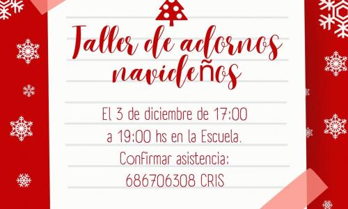 Taller de adornos navideños.