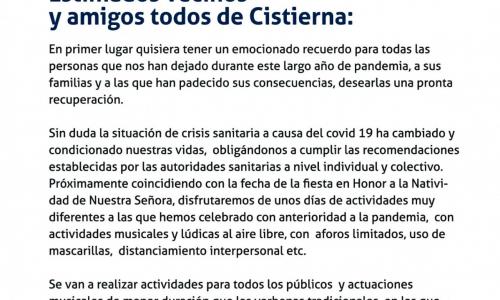 PROGRAMA FIESTAS CISTIERNA 2021