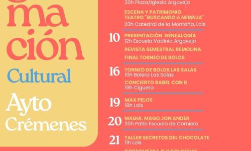 Programación cultural agosto.