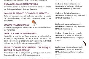 Centro de Visitantes La Fonseya: programa de actividades.0