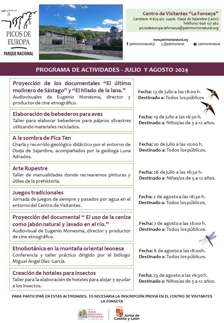 Centro de Visitantes La Fonseya - programa de actividades.0