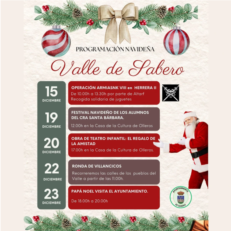 Programación navideña Valle de Sabero.0