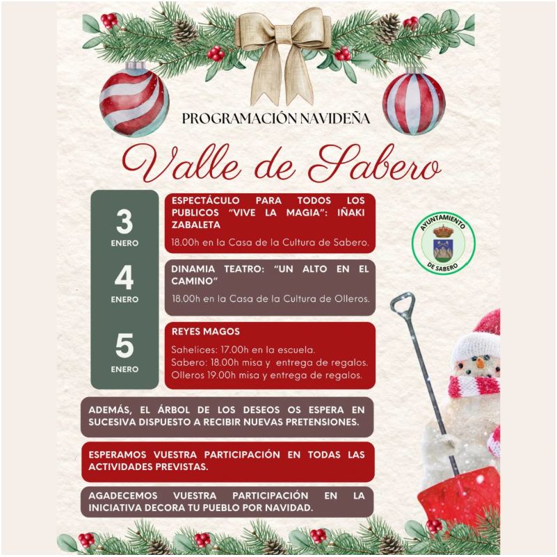 Programación navideña Valle de Sabero.3