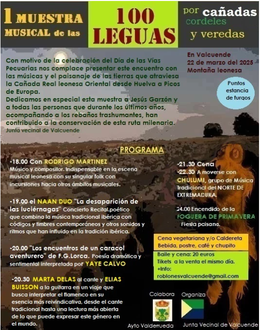 Muestra musical de las 100 leguas por cordeles, cañadas y veredas.0