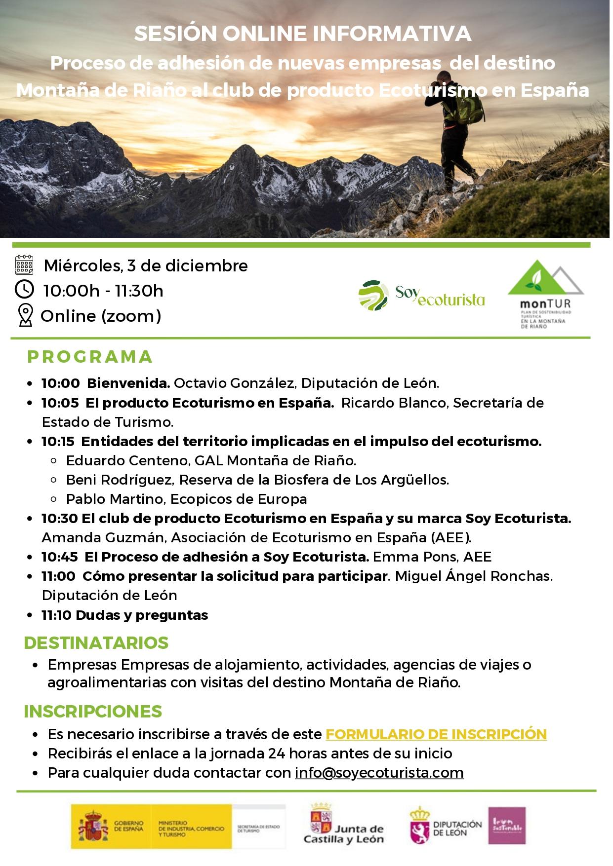 Proceso de adhesión al club de producto Ecoturismo en España0